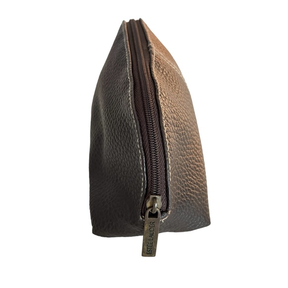 ESTEE LAUDER Makeup Bag Small Clutch Travel Vegan Leather Zippered fully-lined - Picture 4 of 6